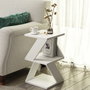 Hanah Home Mesa Auxiliar Albeni White 30x50x30 cm Blanco Tablero de Partículas Recubierto de Melamina